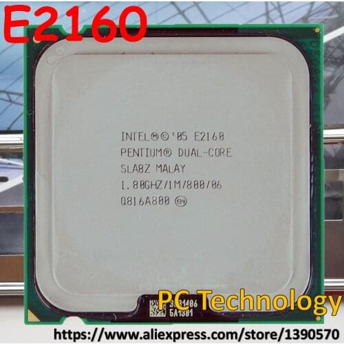 Original Intel Pentium E2160 dual core,1.80GHz,800FSB,1MB,65W 65nm, Socket775 Desktop processor CPU Free shipping