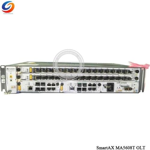 Original New HUA WEI OLT MA5608T GPON With 1*2*MCUD 1*MPWD AC And DC Power Board, 1*GPFD 8*16 Ports GPON With C+ C++ SFP Module