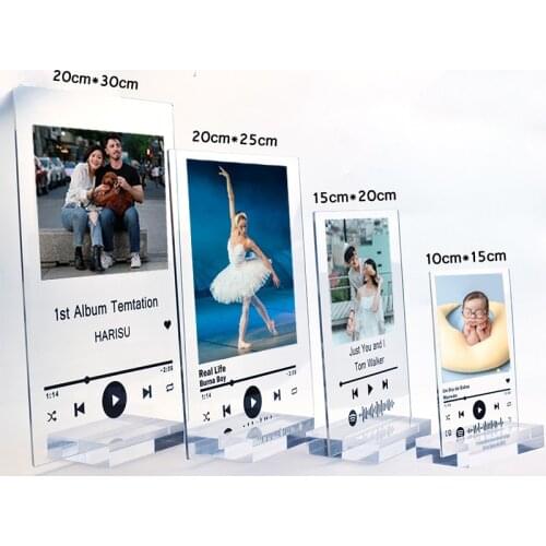 Customized Spotify Code Acrylic Music Board Custom Personal Photos Couple Photo Favorite Song Album Cover Photo Album Plaque