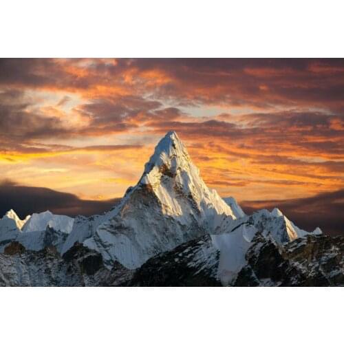 Landscape Sunset Mountain Series Cloth Silk Canvas HD Poster Home And Bedroom Decoration Wall Fabric Poster Custom Print