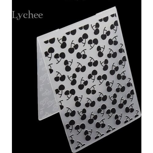Lychee Life Litchi Design Plastic Embossing Folder For Scrapbook DIY Album Card Plastic Template Stamp Handmade Crafts