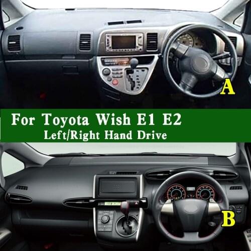 Fits Toyota Wish E1 MK1 E2 MK2 ZGE20 ZGE25 ZGE21 ZGE22 Dashmat Dashboard Cover Pad Dash Mat Carpet Suede Leather Ornaments