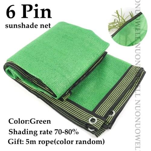 Green 6 Pin Anti-UV HDPE Sun Shading Net Outdoor Sunshade Net Garden Shelter Canopy Succulent Gazebo Balcony Shade Netting Cloth