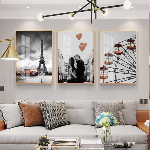 Modern City of The Eiffel Tower In Paris Canvas Painting Poster Prints Wall Art Picture for Living Room Dormitory Home Decor