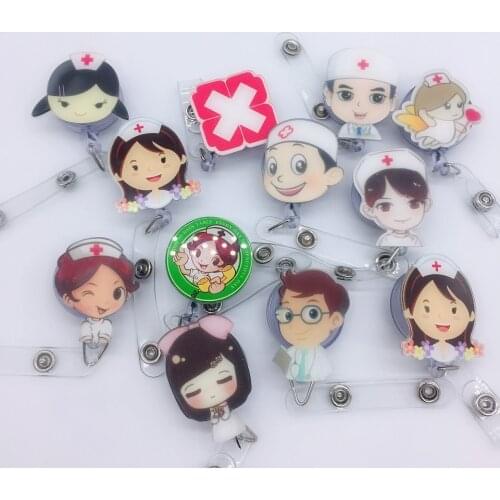 Creativity Retractable Badge Reel Student Nurse Exhibition ID Name Card Badge Holder Office Supplies