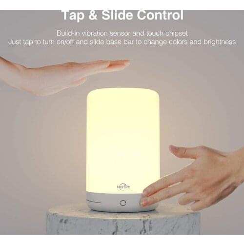 10W NiteBird TUYA Smart Touch Table Bedside Lamp RGB LED Dimmable Mood Light Compatible With Alexa Google Home Smart Life