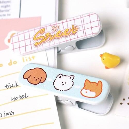 Yisuremia Kawaii Literary Metal Binder Paper Clip For Scrapbook Clamp Photo Card Memo File Clip School Office Stationery