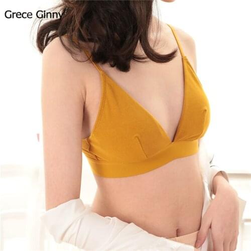 Underwear womens thin bra without rims small bra simple sling modal breathable comfortable triangle cup