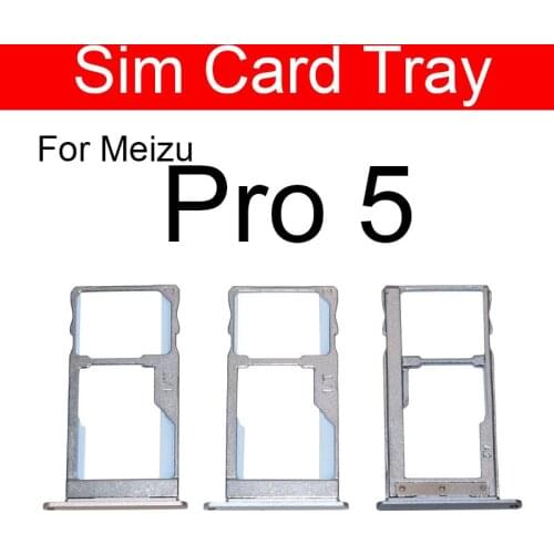 Gold & Gray & Silver Micro Sim Card Tray Holder For Meizu Pro 5 Pro5 M576 M576u Micro SD Reader Sim Card Slot Replacement Parts