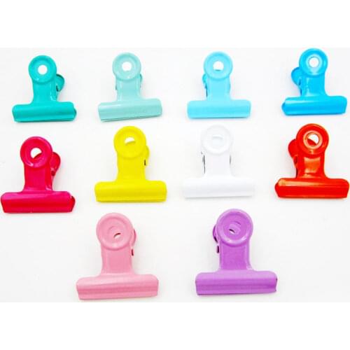 100pcs/lot Multicolor 30mm Round Metal Binder Clips Folder Notes Letter Paper Clip School Office Binding Supplies Accessories
