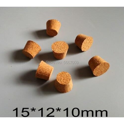 15*12*10mm Lab Wooden Test Tube Stoppers Small Plugs Glass Bottle Soft Corks for School Experiment