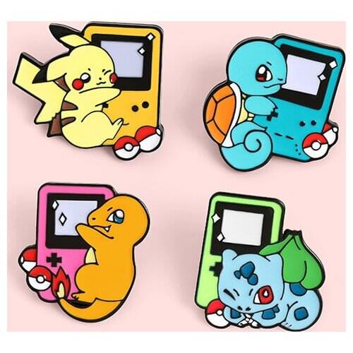 2021 Fashion Pokemon Figures Model Brooch Cute Childrens Pin Toys for Girs Pokémon Alloy Badge Pokémon Toy Pokemon Brithday