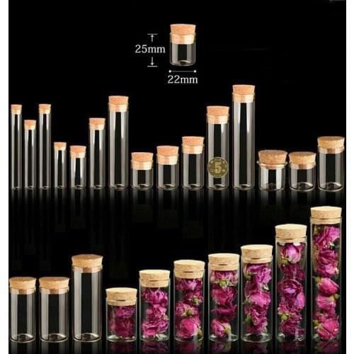 5/10pcsMini Glass Bottle with Cork Clear Wish Bottle Hanging Decoration Wedding Centerpiece Favors Glass Bottle JarWedding Decor