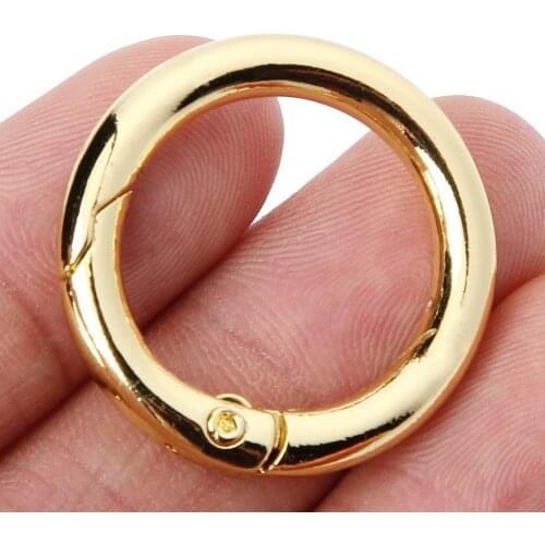 5 PCS O Ring Buckles Necklace Spring Gate O Ring Openable Keyring Bag Belt Strap Dog Chain Buckles Outdoor Mountaineering