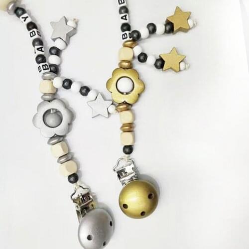 Car Flower Baby Pacifier Clip Cadena Chupete Attache Sucette Diy Charm For Baby Teething Soother Chew Toy chupete personalizado