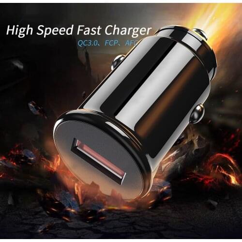 Car USB Charger Quick Charge 3.0 Universal 18W Fast Charging in car 1 Port mobile phone charger for iPhone 12 Pro Xiaomi Samsung