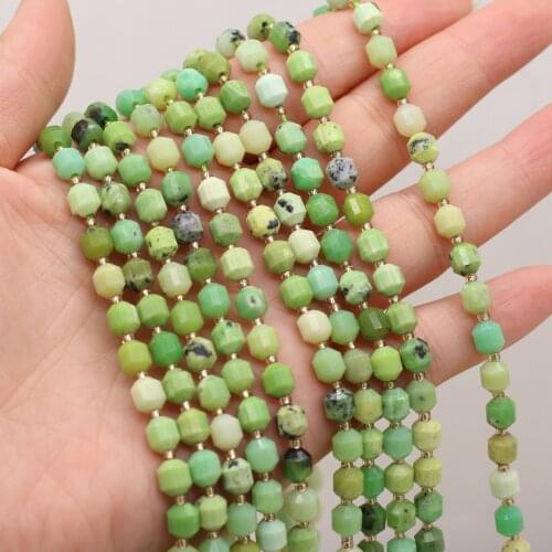 Natural Australian Green Jades Stone Beads Faceted Scattered Beads for Women Jewelry Making DIY Necklace Bracelet Earring 15