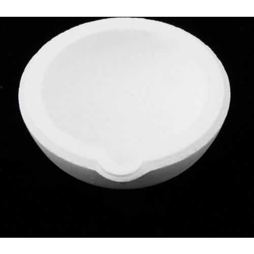 Quartz Silica Melting Crucible Dish Pot Cup For Gold Silver 100g 4.5x1.7cm