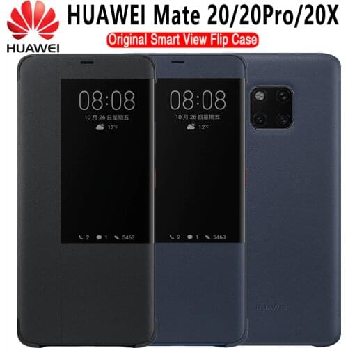 HUAWEI Mate 20 Pro Case Original Huawei Mate 20 X Case Mate 20 Flip Cover Smart View Window Protect Stand Huawei Mate 20X Case