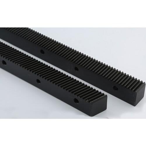 Black helical gear 1.25 mod cnc gear rack Length 670mm gear rack C45 material for cnc machine