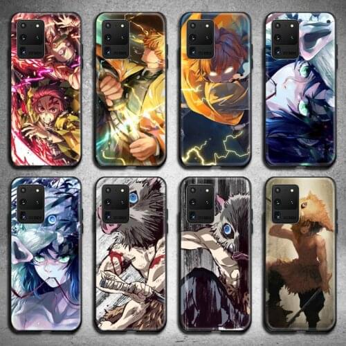 Demon Slayer Zenitsu Inosuke phone case For Samsung Galaxy S21 Plus Ultra S20 FE M11 S8 S9 plus S10 5G lite 2020