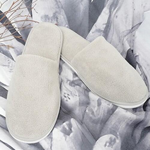 Women Men Salon Club Non-Slip Washable Disposable Indoor Slippers Coral Velvet Soft Home Guest Wear Hotel