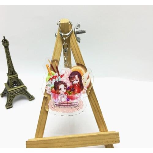 Hot Anime Tian Guan Ci Fu Key Chains Holder Fashion Cartoon Heaven Officals Blessing Keyrings Keychains Jewelry Collection Gift