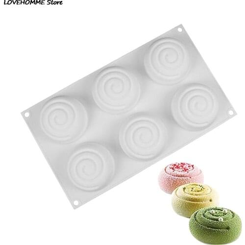 Round Silicone Soap Mold 6 Cavities Silicone Molds For Sponge Cakes Mousse Chocolate Dessert Bakeware Pastry Mould