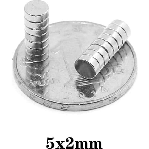 50~1500pcs 5x2 mm Rare Earth Magnets Diameter 5x2mm Small Round Magnets 5mmx2mm Fridge Permanent Neodymium Magnets strong 5*2 mm
