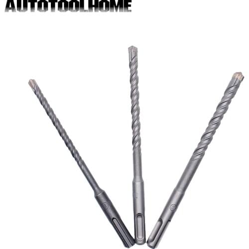 3Pcs 6 8 10mm Electric Hammer Drill Bits Set Tungsten Steel Alloy Cross Type SDS 160mm Length for Masonry Concrete Rock Stone