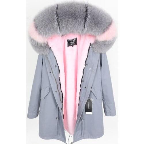 Maomaokong 2020 new fox fur big fur collar long short section thick liner winter coat female