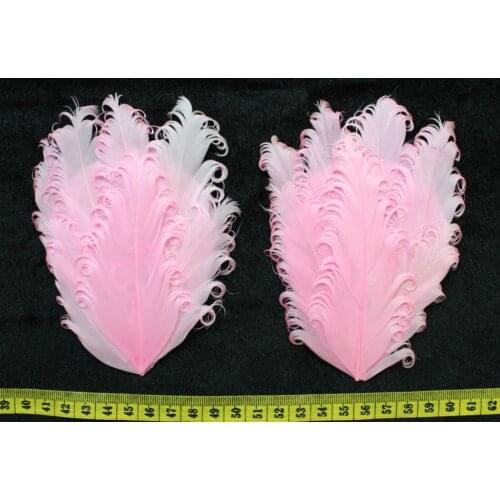 Wholesale free shipping 10pcs Pink Nagorie Curled Goose Feather Pads you pick colors