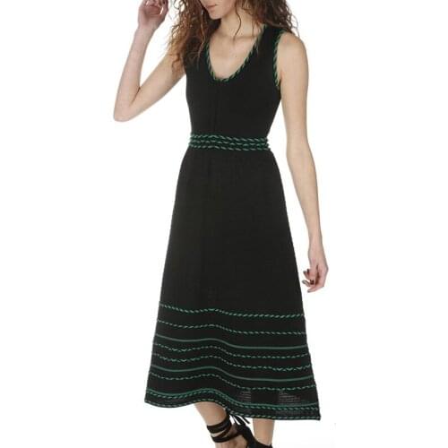 Patads French womens wear m 21 spring and summer elegant slim dress Romaine