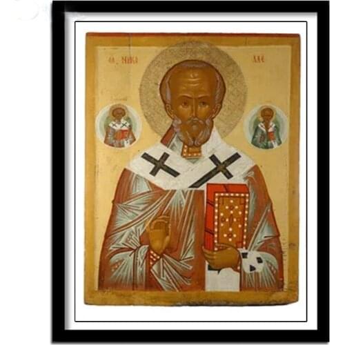 Full square diy 5d diamond st. nicholas of myra painting mosaic diamond embroidery religious 5d photos by numbers