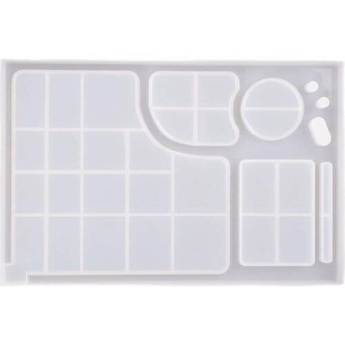 DIY Crystal Epoxy Resin Mold Makeup Pan Silicone Mold for Resin, Home Decoration