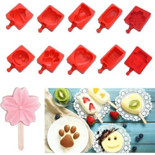 Wholesale 10 pcs Bears Paw Foot Oval Shapes Silicone Ice Cream Cake Molds Fondant Cake Decorating Tools