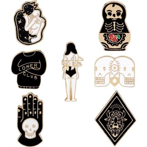 Punk Badge personalized clothing gimmick youth badges for clothes brooch bag sweater women accessories gifts for women FZ153