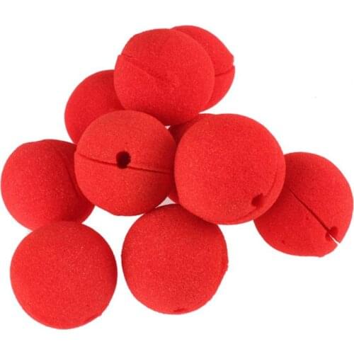 10Pcs/Lot Red Ball Sponge Clown Nose Foam Circus Clown Magic Halloween Christmas Costume Party Decoration Party Accessories
