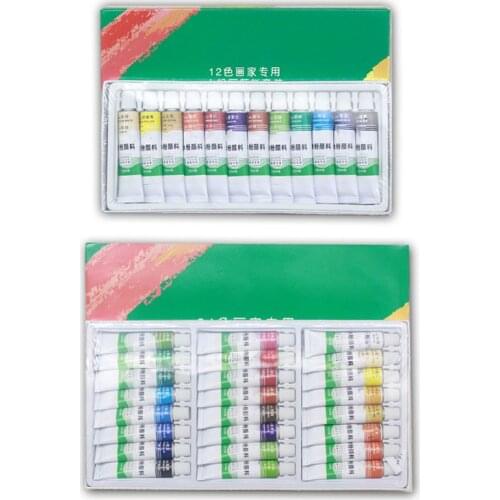12ml 12/24 Colors Professional Gouache Paint Tubes Set Draw Painting Pigment Art B36C