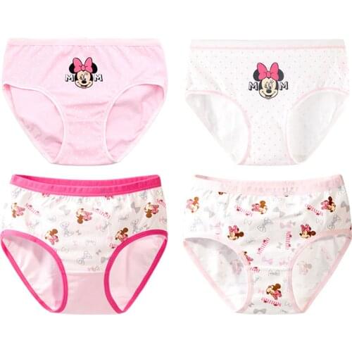 2pcs Lot New Arrive Childrens Briefs Cartoon Minnie for kids girls Underwear Cotton Baby Girl Underwears Panties Childs Shorts