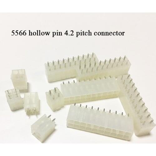 5566 hollow pin connector ATX 4.2mm pitch connector 1*2/2*2P/2*3P/2*4P/2*5P*2*6P/2*7P/2*8P/2*9P/2*10P/2*11P/2*12P