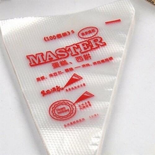 ANGRLY arrival 100PCS/bag Disposable Piping bag Icing Nozzle Fondant Cake Decorating Pastry Tips Tools Promotion silicone mold