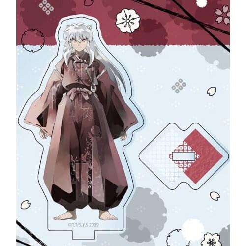 Anime Inuyasha Sesshoumaru Higurashi Kagome Miroku Acrylic Stand Figure Modal Plate Display Cosplay Desktop Decor Ornaments Toys
