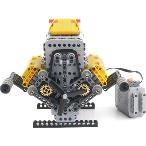 945Pcs MOC-60662 V8 Engine Bricks Model MOC Dynamic Display Toy Kids Blocks Toys (Authorized And Designed By Bricktec Designs)