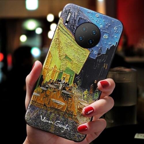 Luxury Phone Case For Mate 40Pro 20lite P20 P30 P40 Pro Honor 20 10 Lite P Smart 2019 Nova5t Back Cover Coque 3D Relief Art Capa