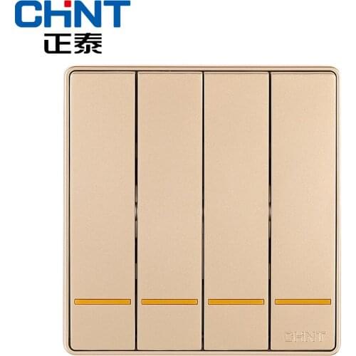 CHINT Electrical Switch Plates NEW2D Four Gang Two Way 16A Steel Frame