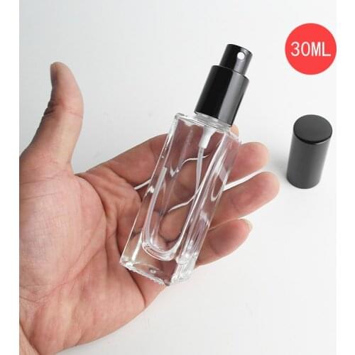 DHL Free shipping 30ml Transparent Glass Refillable Packaging Bottles refillable perfume spray bottle atomizer perfume bottle