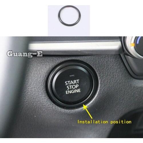For Mazda CX-30 CX30 2020 2021 Car Body Stainless Steel Lamp Key Start Engine Engine Start Stop Ignition Key Ring Frame