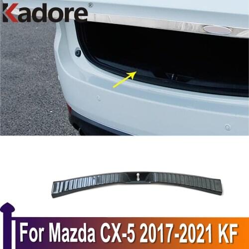 For Mazda CX-5 CX5 2017-2019 2020 Stainless Steel Rear Trunk Threshold Panel Cover Protector rear bumper Trim car accessories