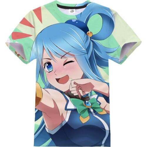 Anime Konosuba 3D Print T-shirt Fashion Men Women Streetwear Kawaii Girl Pattern Tshirt Casual Hip Hop T Shirt Tees Tops Unisex